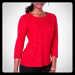 Embellished Jacquard Top
